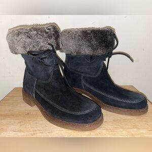 Womens Martino Black Suede Winter Boots
size 8